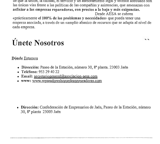 La Junta Directiva De AESA Desmiente El Email «LO QUE SE OS AVECINA»